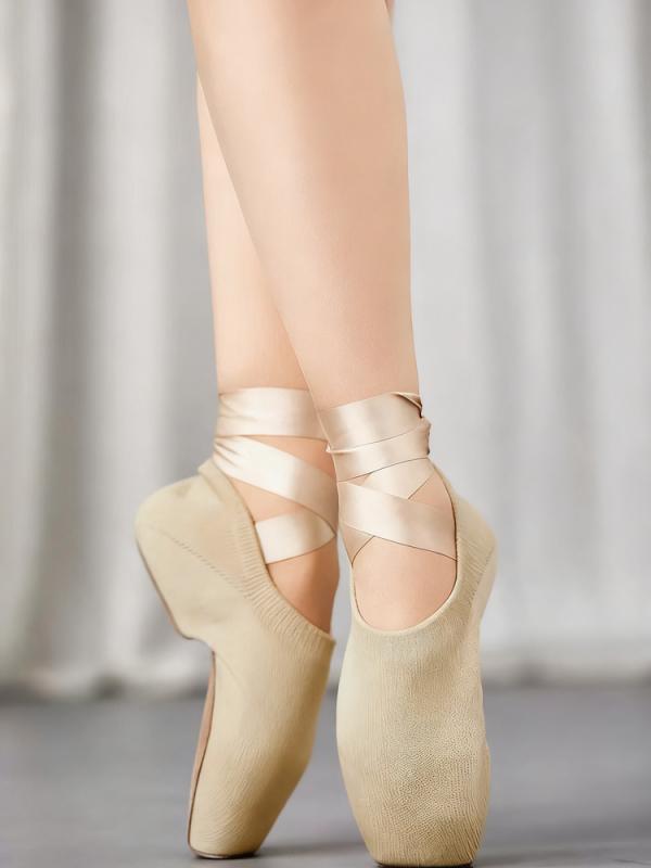 バレエシューズ キッズ レディース プロ仕様 フライニット ポワント 初心者 ダンス靴 練習用 牛革 クロスストラップ 紐 軽量 滑り止め 耐久性 レッスン 発表会 稽古 ロータスピンク ライトグレー ライトベージュ