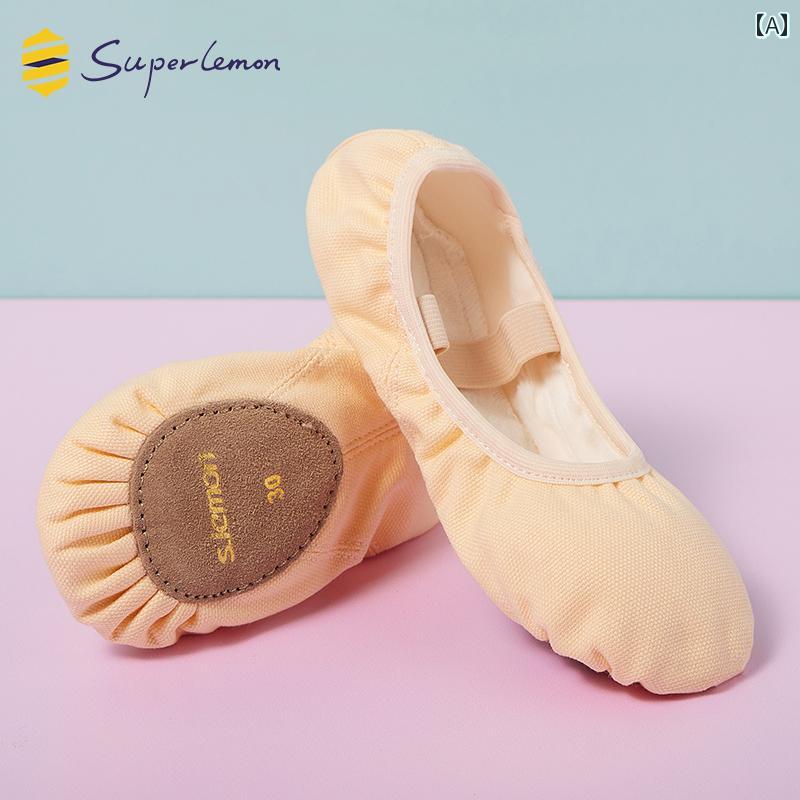 ダンスシューズ キッズ 女の子 秋冬 ソフトソール 柔軟性 裏起毛 厚手 保温 暖かい...