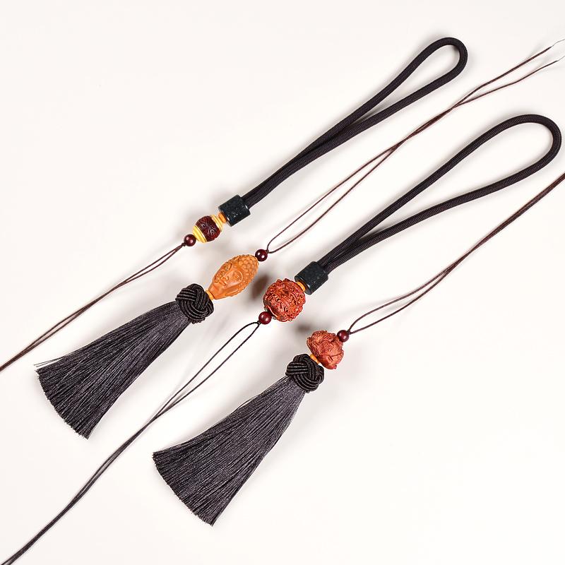 DIYパーツ ストラップ キーホルダー タッセル 房飾り 平安玉飾り お守り 縁起物 チャーム ペンダントトップ 車用飾り 石 木製 木彫り ハンドメイド素材 半完成品
