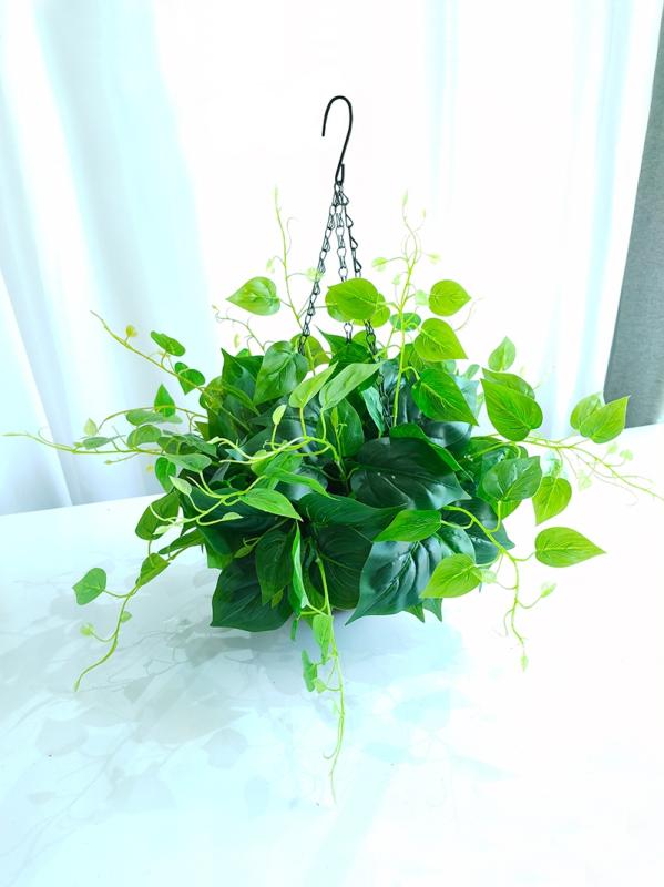 フェイクグリーン 人工観葉植物 シャムオリヅルラン ハンギングプランツ リアル 吊り下げ 鉢植え セッ..