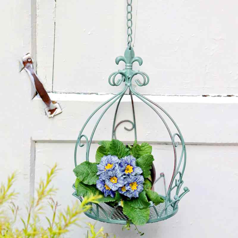 花架 吊り下げ ハンギングバスケット アイアン製 壁掛け 屋外 ベランダ ガーデニング 庭 飾り 植木鉢 ..
