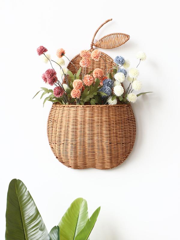 ・スタイル: シンプルモダン・組み合わせ: 花と花瓶・素材: 藤・サイズ: 大・花器の種類: 壁掛け花瓶・適用シーン: 会社、寝室、ベッドサイド、玄関、自宅、書斎、ダイニング、祝日、モデルルーム、リビング、民宿・カラー: 香梨花瓶（植物なし）、香梨花瓶（7本造花タンポポ付き）