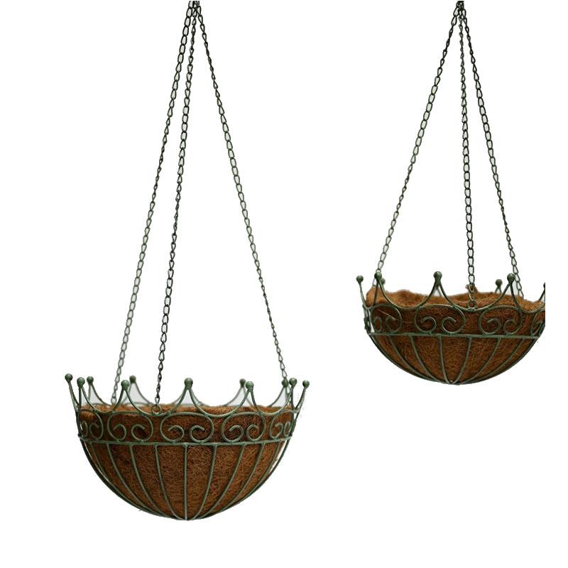 フラワースタンド ハンギングバスケット 吊り下げ 鉢植え アイアン製 壁掛け 屋外 ガーデン ベランダ用..