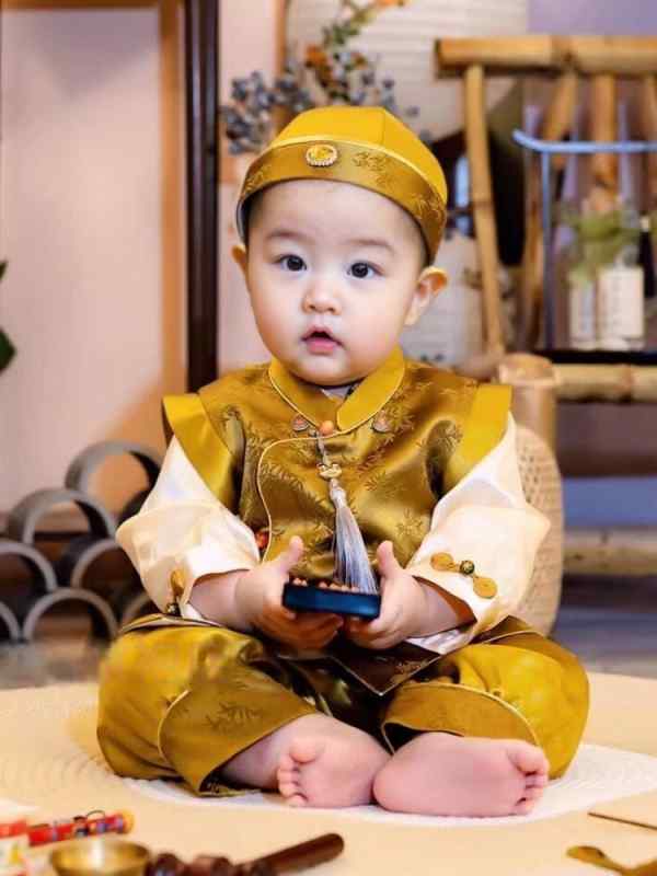 ベビー服 男の子 赤ちゃん 1歳 誕生日 礼服 フォーマルウェア 中国風 中国風 生後100日 満月 選び取り ..