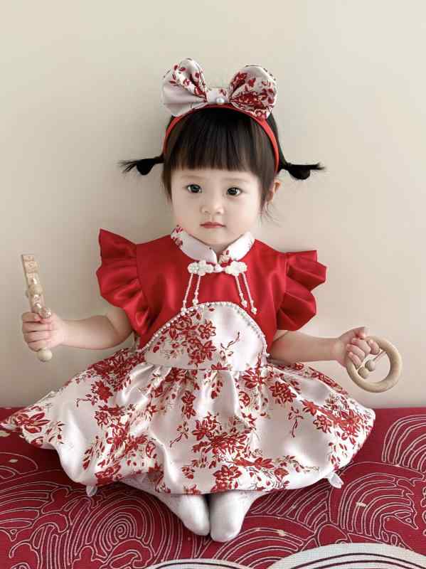 ・スタイル: プリンセス・対象年齢: 9ヶ月、1歳、1歳半、2歳・ドレスタイプ: バースデー・素材: ポリエステル・性別: 女の子・推奨身長: 80cm、90cm、100cm・カラー: 赤