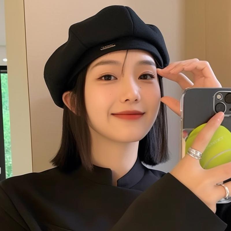 ["帽子 レディース ベレー帽 画家帽 キャスケット 小顔効果 カジュアル 普段使い お出かけ ポリエステル素材 黒色 コーヒー色 カーキ色 春秋 秋冬", "帽子 レディース ベレー帽 画家帽 キャスケット 小顔効果 カジュアル 普段使い