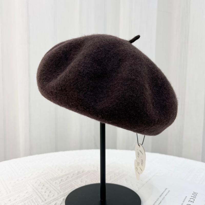 ベレー帽 レディース ウール ウール 無地 画家帽 八角帽 カボチャ帽 きれいなシルエット 小顔効果 シンプル カジュアルスタイル おしゃれ 秋冬 ファッション小物 お出かけ 普段使い グレー ブラック ベージュ
