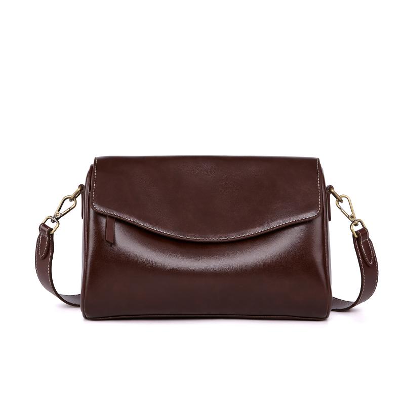 ショルダーバッグ レディース 女性用 本革 レザー ミニ スクエア 横型 大容量 おしゃれ 普段使い カジュアル マザーズ 斜め掛け ワンショルダー 鞄 コーヒー ブラウン ブラック ホワイト(4.0)