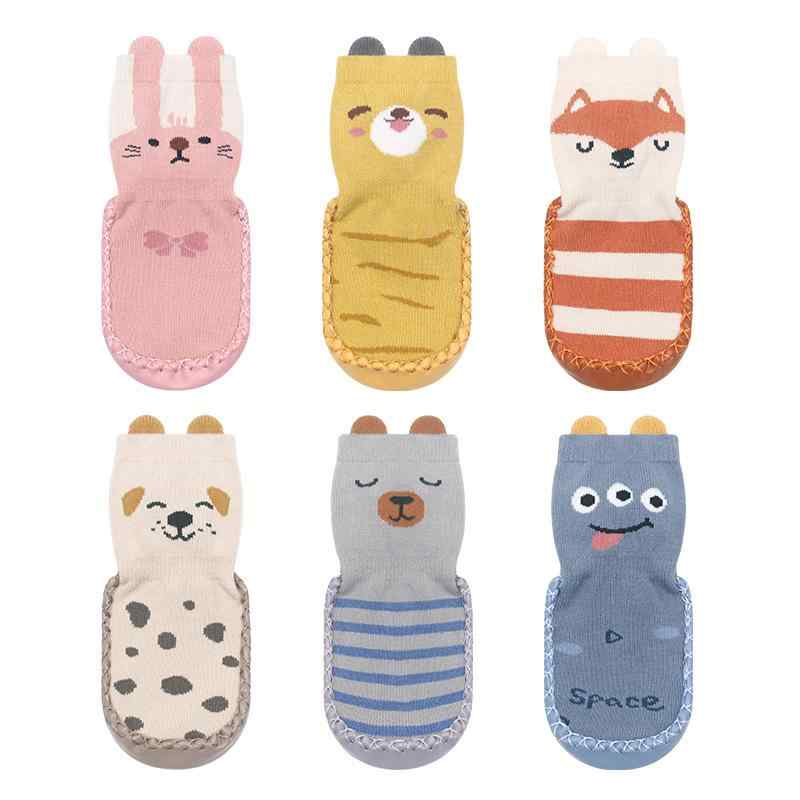 ・種類: フロアソックス・スタイル: カートゥーン・推奨年齢: S (内寸10.5cm 0-6ヶ月), M (内寸11.5cm 6-12ヶ月), L (内寸12.5cm 12-18ヶ月)・柔らかさ: 非常に柔らか・柄: カートゥーンアニメ・性別: ユニセックス