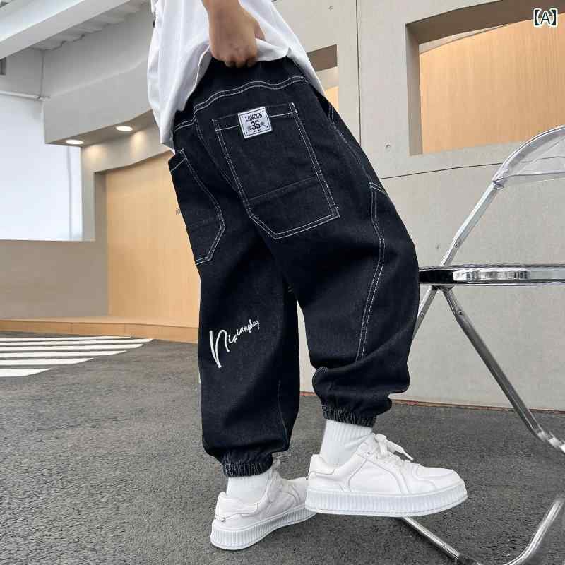 ・スタイル: カジュアル・ウエストタイプ: ハイウエスト・丈: フルレングス・生地: デニム・ウエスト仕様: ゴム・素材: その他素材・対象年齢: 4歳から14歳・厚み: 薄手・カテゴリ: ジーンズ・性別: 男の子用・機能: 通気性・参考身...