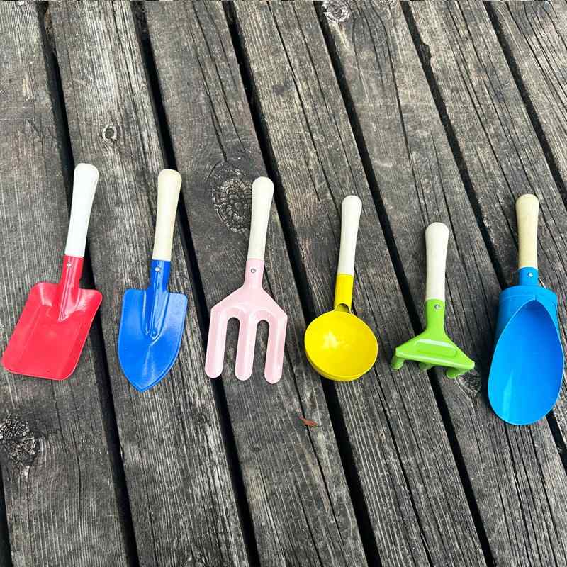 おもちゃ 子供 キッズ 男の子 女の子 砂場遊び ビーチトイ スコップ シャベル 鉄製バケツ 熊手 青 カラ..