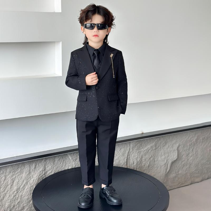 フォーマルスーツ 男の子 ブリティッシュスタイル 発表会 舞台 誕生日 宴会 結婚式 入学式 卒業式 セッ..