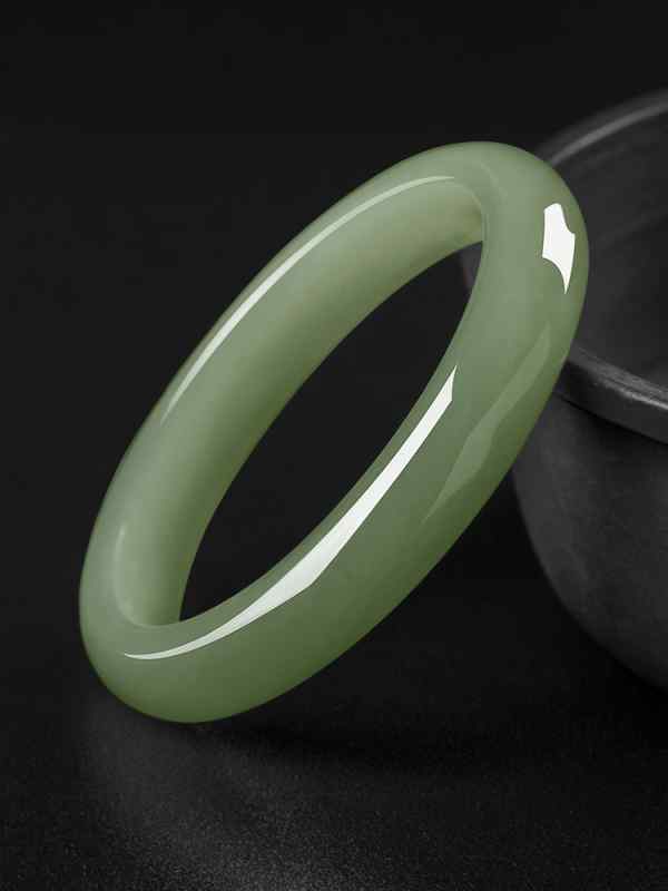 バングル レディース ホータン玉 青玉 ブレスレット 素材 レイクグリーン クリア 透明感 細身 スリム 普段使い お出かけ 腕輪