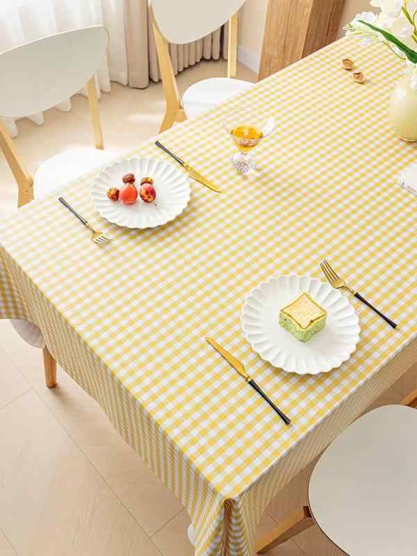 テーブルクロス PVC シンプル ナチュラル おしゃれ チェック柄 防水 防油 拭ける 長方形 ダイニング 食卓 デスクマット 学習机 リビング センターテーブル ローテーブル 白黒 コーヒーブラウン ライトグレー