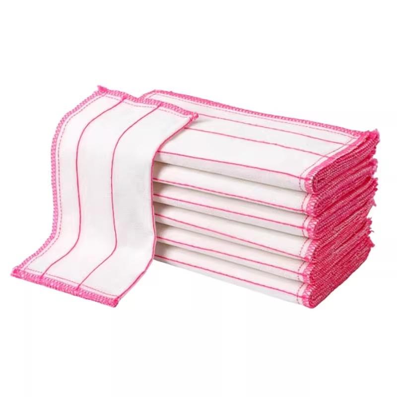 キッチン用品 ふきん 吸水性 速乾 油汚れに強い 厚手 綿 ガーゼ 家庭用 食器洗い 皿拭き テーブル拭き 掃除用 万能クロス 赤 青 雑巾