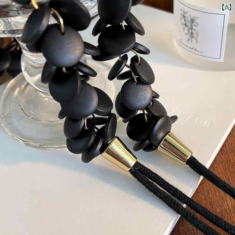 カーテンタッセル 侘寂スタイル 木製 金属製 装飾品 インテリアアクセサリー モデ...