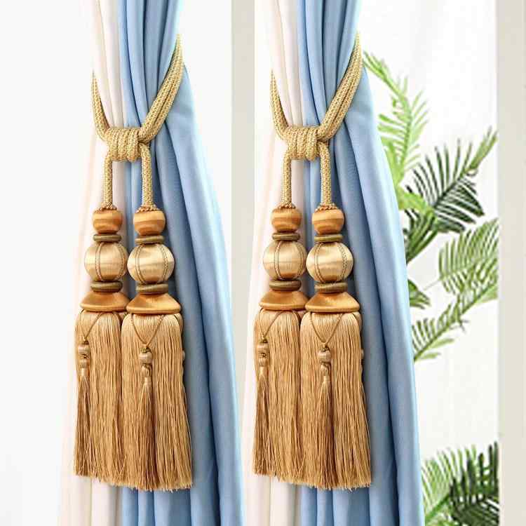 タッセル ヨーロピアン風 モダン シンプル 流蘇 ボール飾り タイバック 留め具 紐 房掛け リビング 寝..