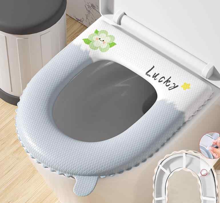 便座カバー 四季兼用 オールシーズン 防水 拭ける 極厚 冬 暖かい 保温 アロマ 芳香 固定バンド かわい..