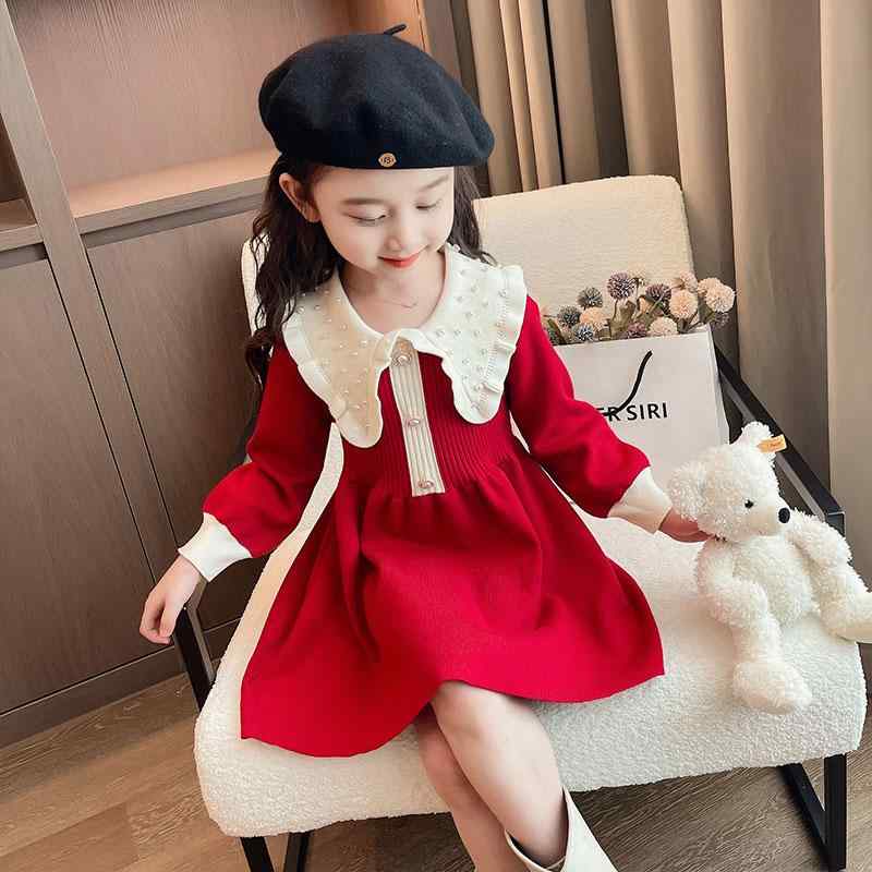 Dresses - ワンピース 女の子 ベビー キッズ 子供 赤 パール飾り パール フォーマルドレス お正月 晴れ着 新年 挨拶 発表会 パーティー お祝い 入園 卒園 七五三 春秋 秋冬 上品 かわいい エレガント