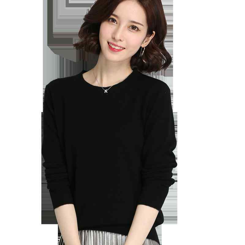 ニット レディース ウール プルオーバー ゆったり ビッグサイズ 無地 丸首 長袖 春秋冬 通勤 オフィス カジュアル トップス 着回し ベーシック 黒 ベージュ ライトキャメル