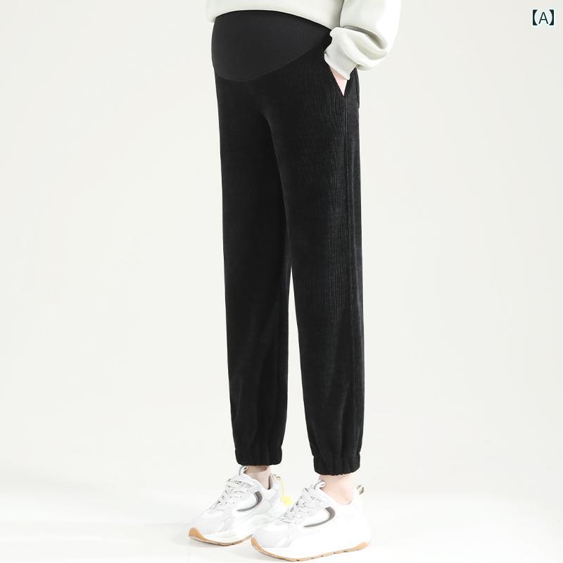 マタニティ レディース スウェットパンツ 裏起毛 厚手 ストレート ゆったり 大きいサイズ 保温 防寒 ボ..