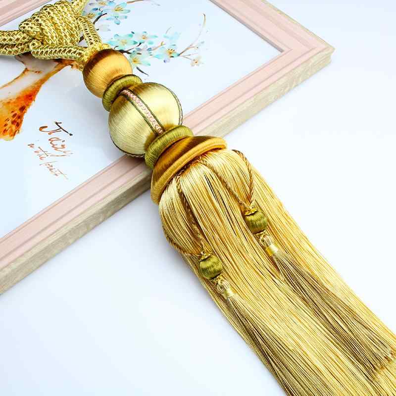 カーテン タッセル 欧風 装飾 結び帯 寝室 リビング ルーム インテリア 飾り紐 カーテン留め おしゃれ ..