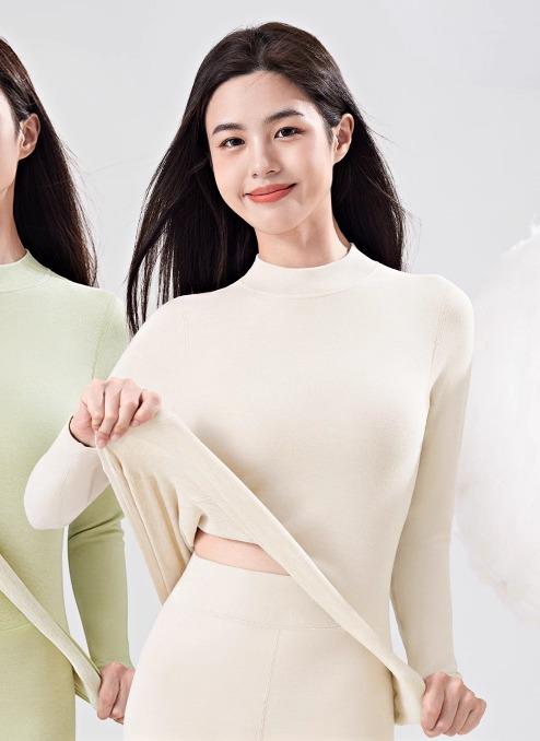 インナーウェア レディース 女性用 上下セット ヒートインナー 保温 吸湿発熱 裏起毛 厚手 あったか ウ..