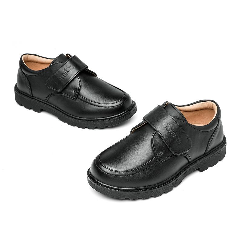 Formal Shoes - シューズ 男の子 女の子 キッズ 子供 革靴 レザーシューズ 学生 スクール フォーマル 発表会 入学式 卒業式 本革 牛革 ソフトソール イギリス風 カレッジスタイル ラウンドトゥ 面ファスナー 黒