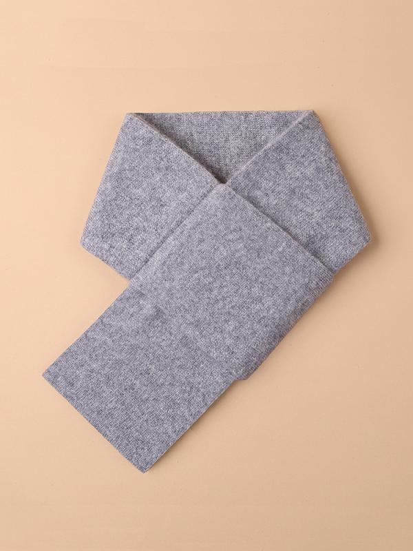 マフラー メンズ 男性用 純 山羊絨 厚手 小さめ ネックウォーマー 秋冬 保温 防寒 暖かい 普段使い 通勤 通学 カジュアルスタイル 長方形 無地 フリーサイズ ダークグレー ブラック ワインレッド