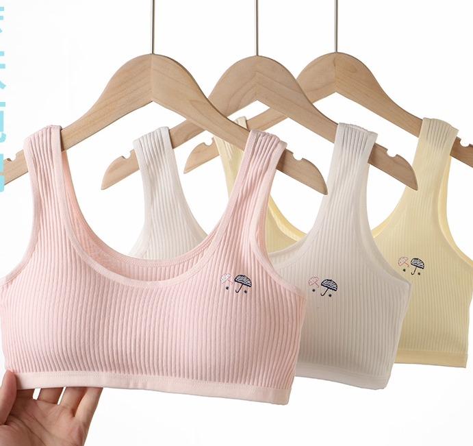 スポーツブラ ジュニア 女の子 思春期 インナー 綿 リブ 肌着 タンクトップ オールシーズン シンプル ..