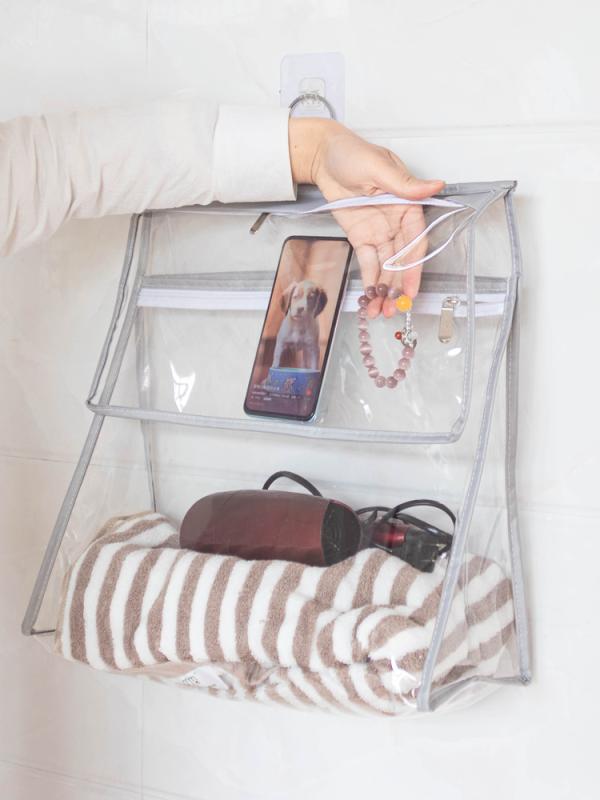 収納袋 バスルーム 防水 吊り下げ 衣類 寮 宿舎 シャワールーム 脱衣所 洗濯物入れ 壁掛け ハンギング ..