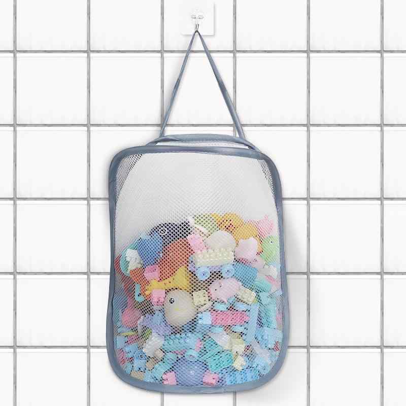 バスルーム収納 ベビー 子供 男の子 女の子 お風呂おもちゃ 水切り メッシュ 壁掛け 吊り下げ ウォール..