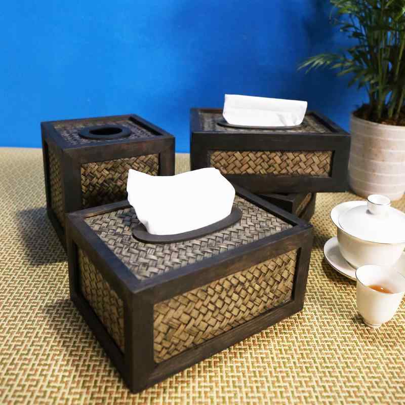 ・素材: 木製・スタイル: 中華風・形状: 長方形・バリエーション: スクエア竹編み、キューブ型ティッシュ/ロール紙ケース、長方形A、長方形B（厚手）、小型薄型ティッシュボックス、小型引き出し付きティッシュボックス、大型引き出し付きティッシ...