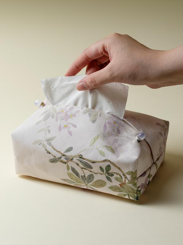 ティッシュケース 手作り 織錦刺繍 布製 ファブリック 長方形 リビング 茶室 車載用 卓上 収納 おしゃれ 和モダン インテリア雑貨 小物入れ ギフト プレゼント