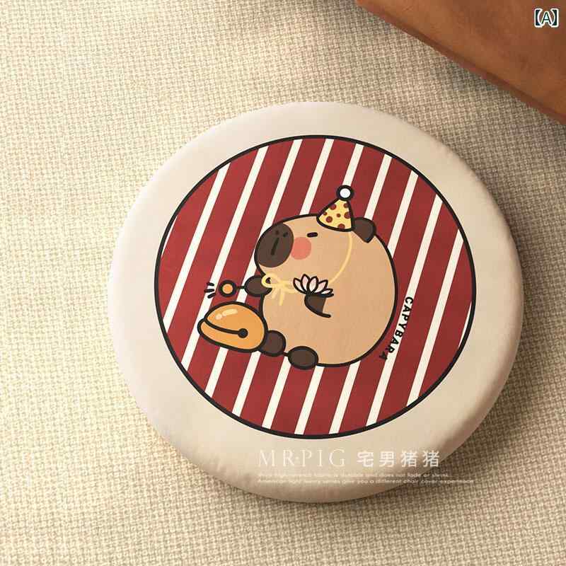 クッション 円形 丸型 厚手 ふかふか キャラクター かわいい メモリーフォーム 長...