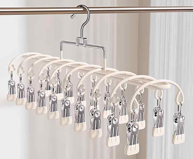 物干しハンガー ベビー 男の子 女の子 靴下 ソックス用 ステンレス 多機能クリップ 洗濯ばさみ 強力 滑..