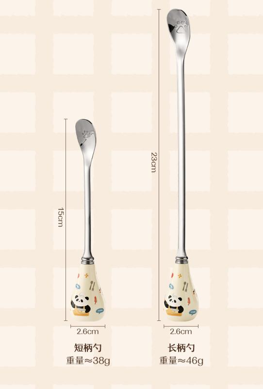 スプーン マドラー コーヒー ティー ハニー 調味料 デザート 自立式 316ステンレス 抗菌 ロング ショー..