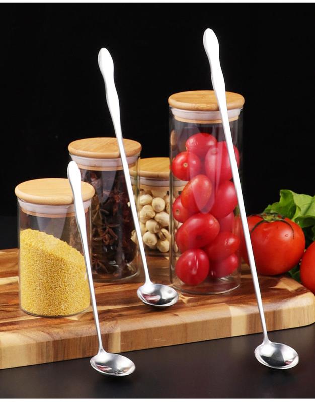 スプーン 長柄 ロングハンドル 厚手 ステンレス製 調味料用 アイスクリーム用 コーヒー用 ミルクティー..