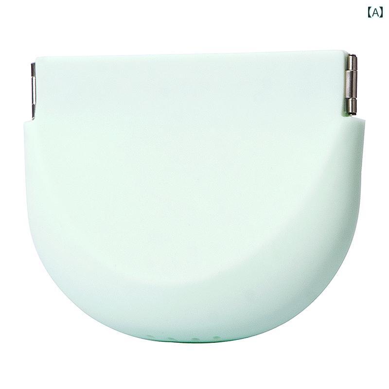 マウスピースケース メンズ レディース 歯列矯正 リテーナー 義歯 入れ歯 矯正器具 携帯用 持ち運び 保管 収納ボックス 淡いグリーン 淡いパープル 淡いピンク