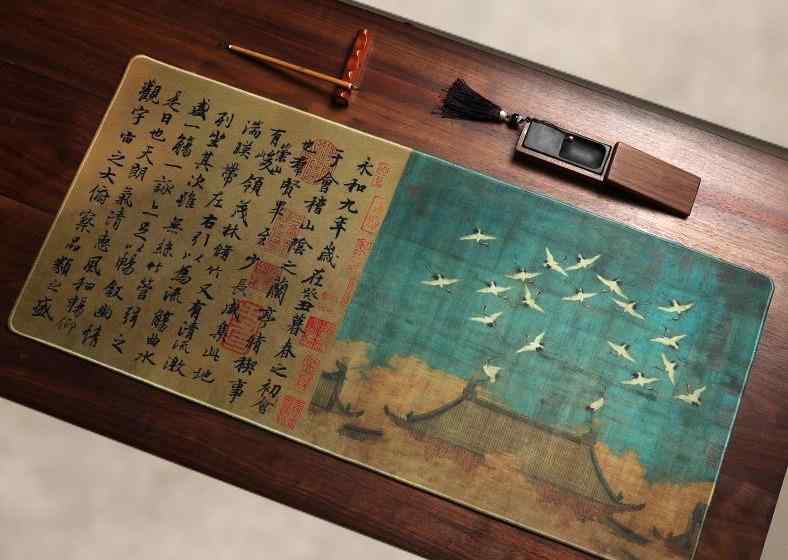 デスクマット レトロ 中国風 国風 書道マット 習字 書画 マウスパッド クリエイティブ おしゃれ 防水 ..