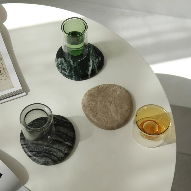 インテリア雑貨 大理石 コースター ティーマット ジュエリートレイ オブジェ おしゃれ モダン 北欧 フ..