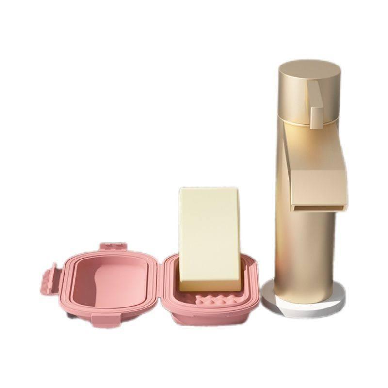 ["・アイテム: 石鹸ケース","・スタイル: かわいい","・カラー展開: グレー、グリーン、ピンク、ブルー"]