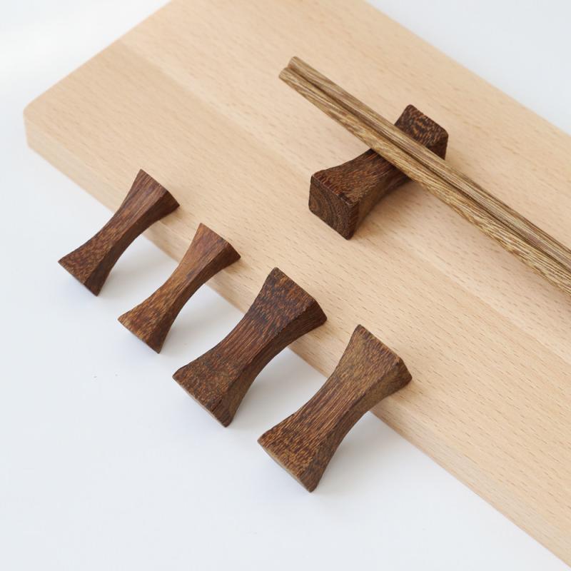 箸置き ウェンジウッド 木製 シンプル おしゃれ 箸レスト 無塗装 無ワックス 家庭用 食卓用 普段使い