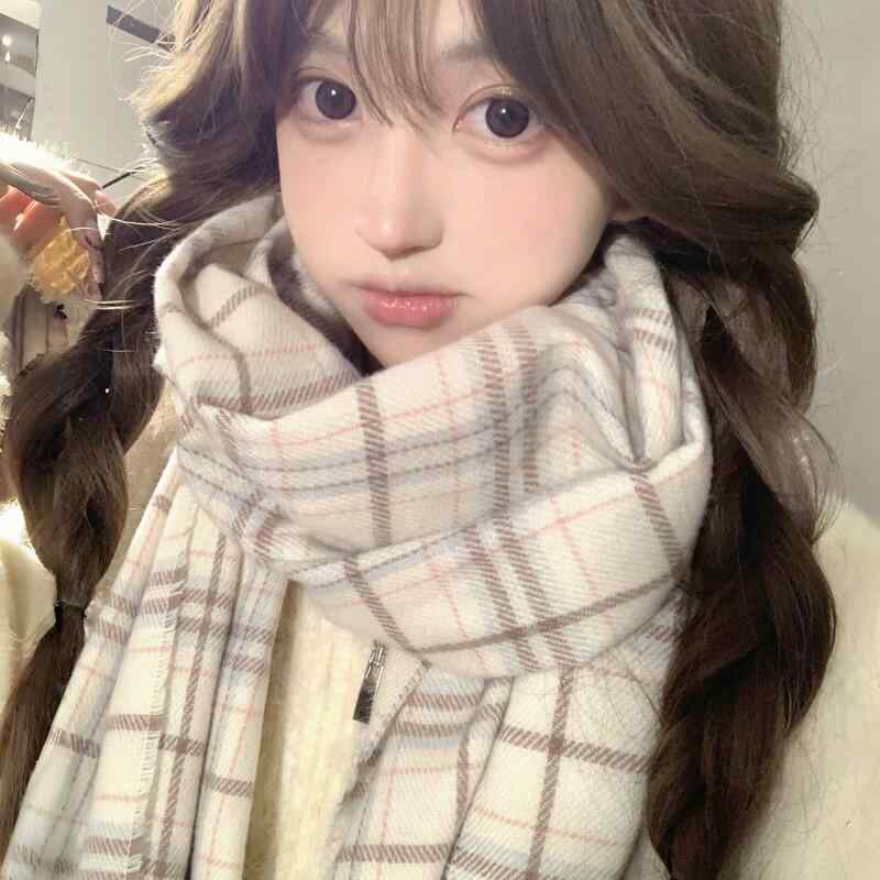 マフラー メンズ レディース ふわふわ チェック柄 ストール 厚手 秋冬 あたたかい 保温 防寒 ショール ..