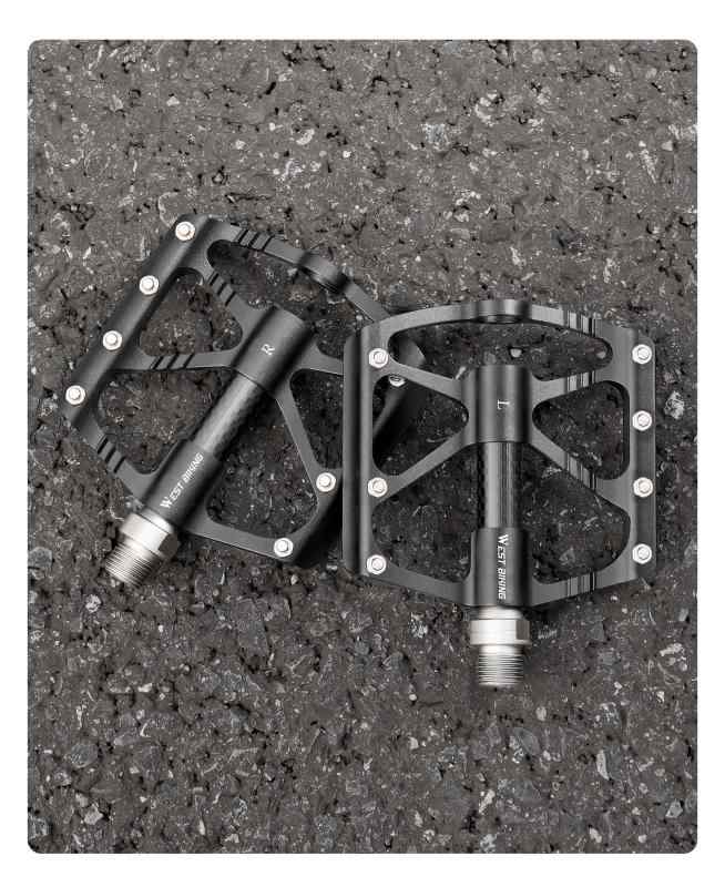 Other - 自転車 ペダル トリプルベアリング カーボンファイバー アルミニウム合金 滑り止め 超軽量 高回転性 防水 ロードバイク マウンテンバイク クロスバイク サイクリング ブラック シルバー