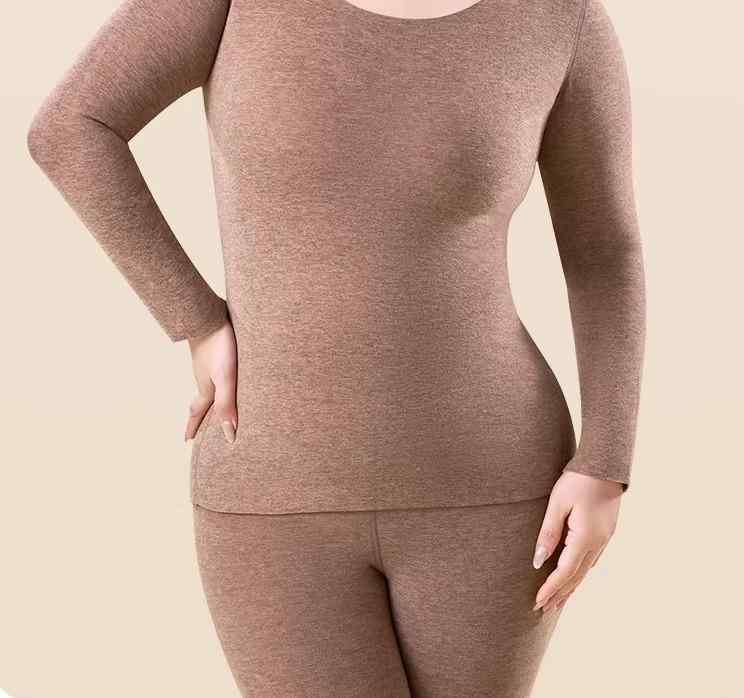 ・スタイル: シンプル・詳細: 一体型・生地: 発熱繊維・カテゴリ: レディース・重さ: 320g・主な素材: ポリエステル73%、再生セルロース繊維9.5%、ポリウレタン8%、アクリル4.5%、2.5%、2.5%・厚さ: 通常・機能: 保温・袖丈: 長袖・ネックライン: クルーネック・柄: 無地・サイズ展開: M, L, XL, 2XL, 3XL, 4XL, 5XL・カラー展開: ブラック, ヌード, オリーブグリーン, ピーチピンク, ダークブラウン, タロイモパープル, カーキ