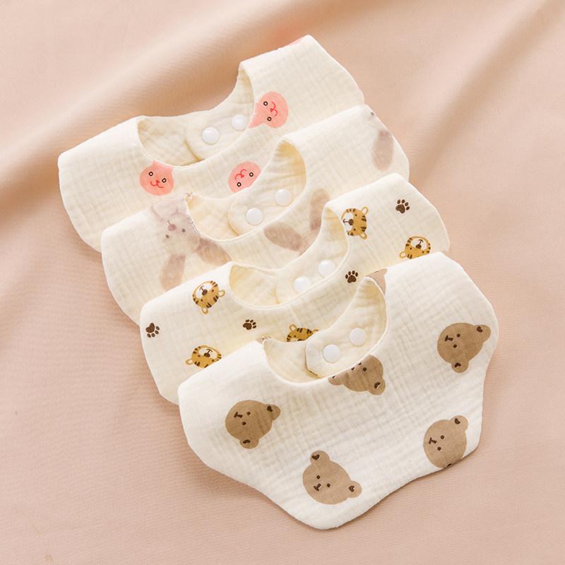 スタイ ベビー 男の子 女の子 新生児 赤ちゃん 乳幼児 6層 綿 ガーゼ 花柄 よだれかけ ビブ 春夏 吸湿速乾 3枚セット