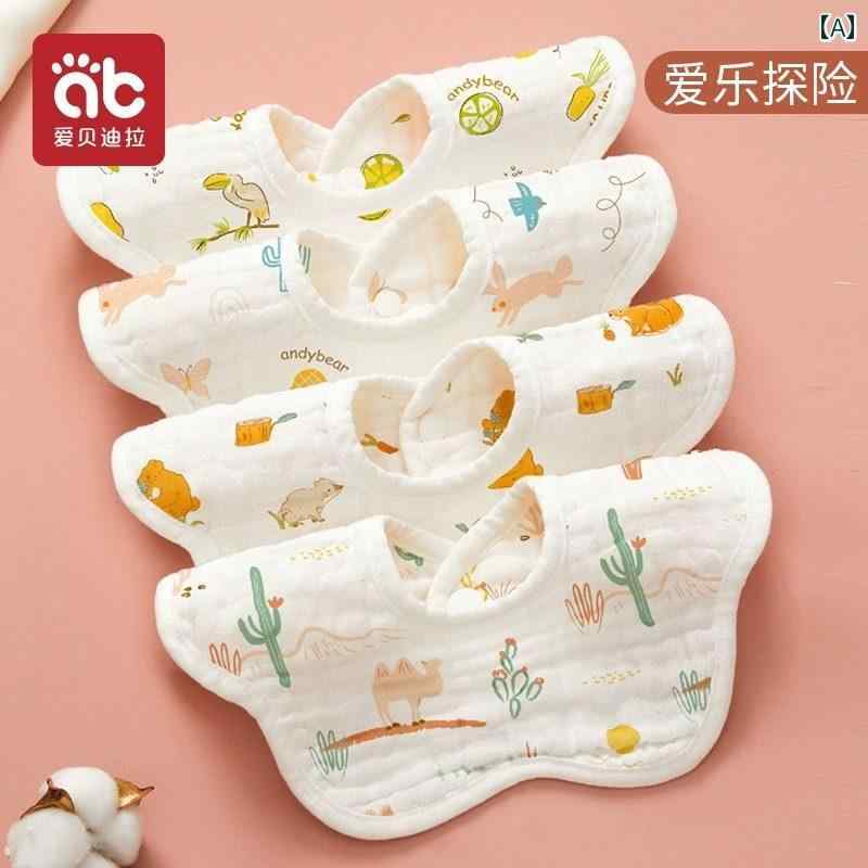 スタイ ベビー 新生児 男の子 女の子 綿 コットン 6層 8層 ガーゼ ポコポコガーゼ 抗菌 防水 よだれかけ 食事エプロン ビブ 離乳食 お食事用 吸水性 吸湿性 通気性 やわらかい 出産祝い ギフト