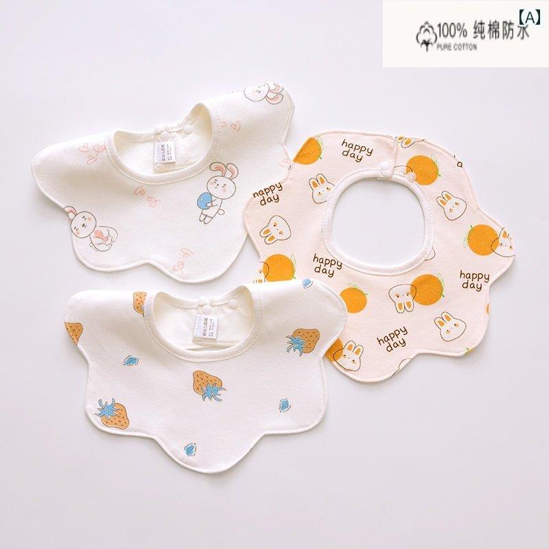 スタイ ベビー 男の子 女の子 新生児 よだれかけ 綿 花びら型 防水 吐き戻し防止 吸湿性 柔らかい 秋冬..