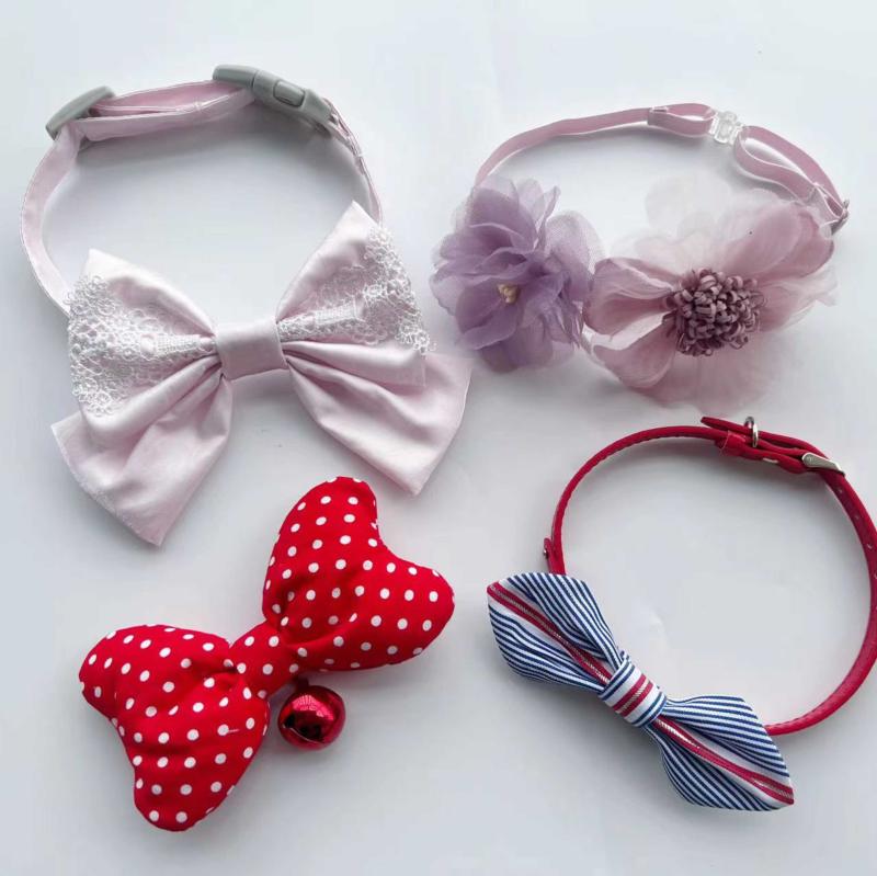 首輪 猫 小型犬 中型犬 ラグドール テディ ペット用 調節可能 鈴付き 蝶ネクタイ リボン ボウタイ 紳士風 フォーマル おしゃれ かわいい お出かけ 散歩用 カラー 迷子札 タグ